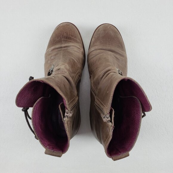 Mala Vita MTNG Agatha Boot Womens 8.5-9 39 Brown Sundance Boho Moto Ankle Spain - Picture 11 of 14